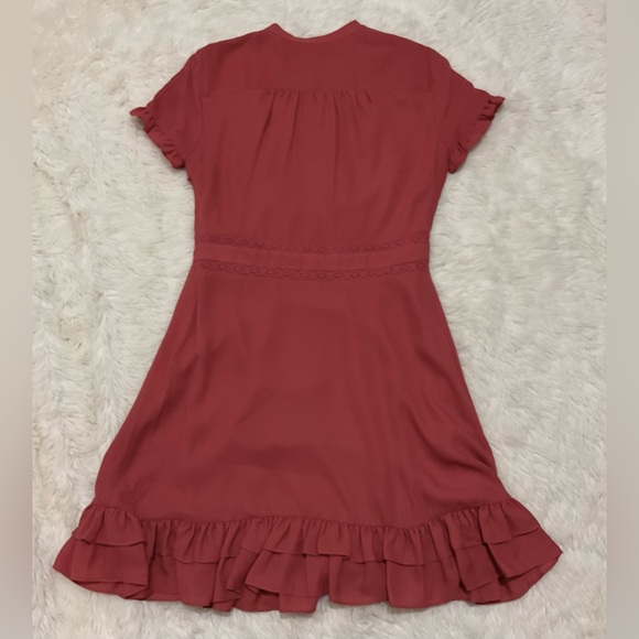 Rebecca Minkoff Ariel Tiered Ruffle Dress, Red/Coral, size 4 - Picture 9 of 16